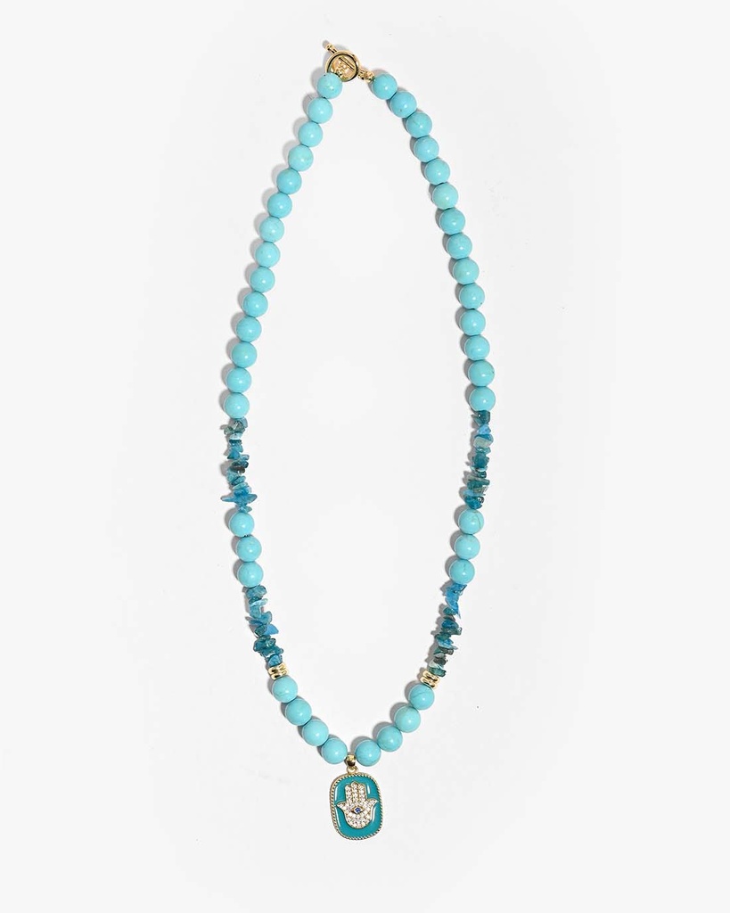 Turquoise and Apatite Stone WNEC331LL