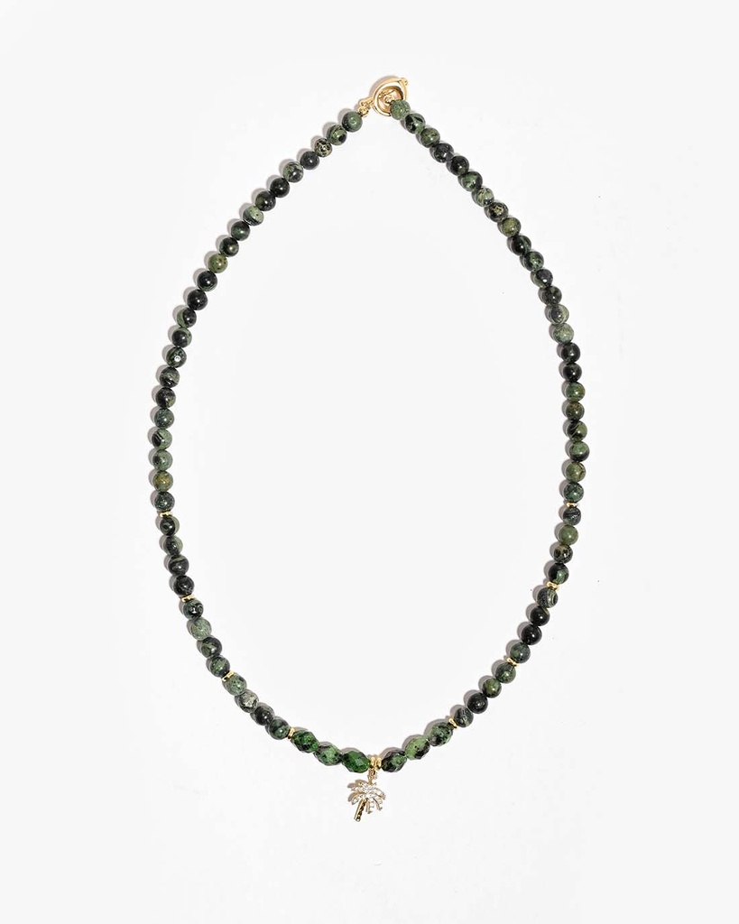 Ruby Zoisite stone necklace WNEC105GN