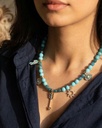 Turquoise and apatite stones WNEC339LL