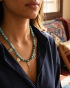 Turquoise and apatite stones WNEC339LL