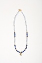 Aquamarine and lapis lazuli stone necklace WNEC347LL