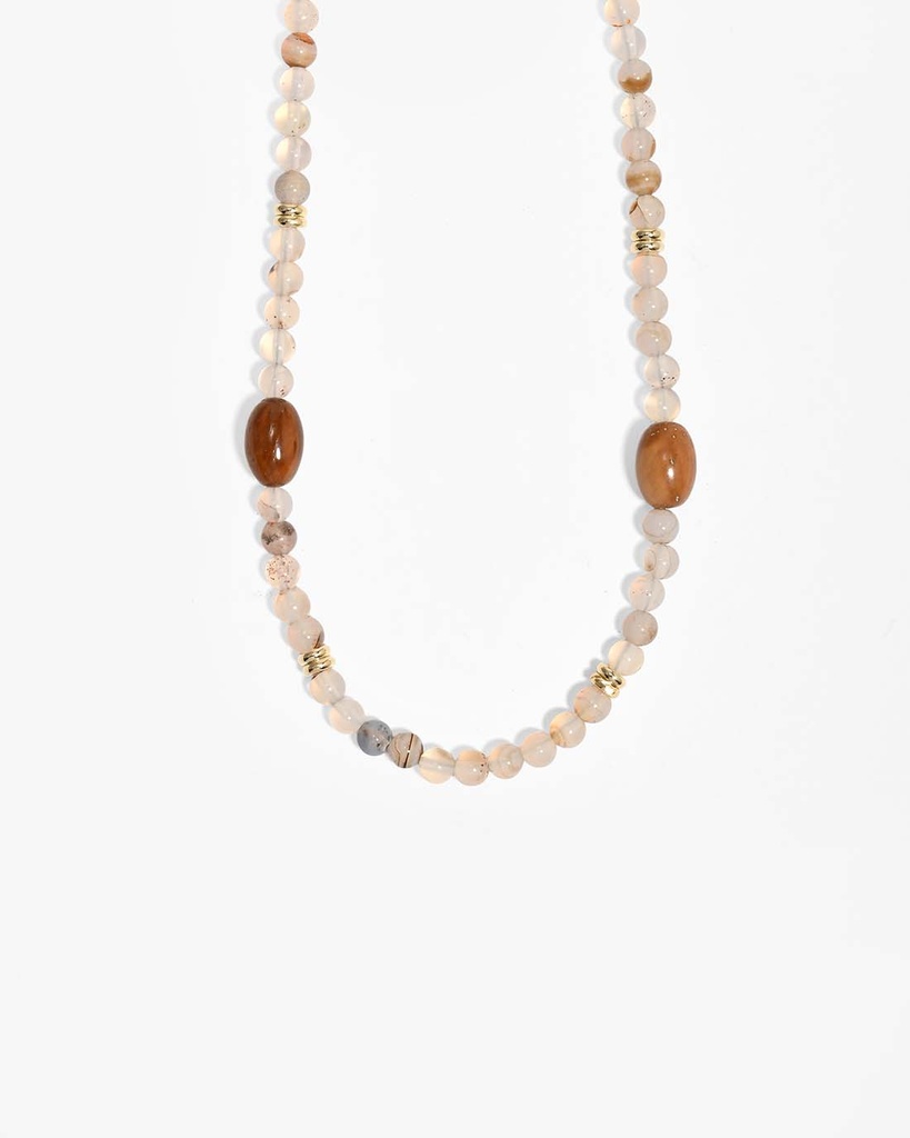 Agate stone necklace WNEC344MC