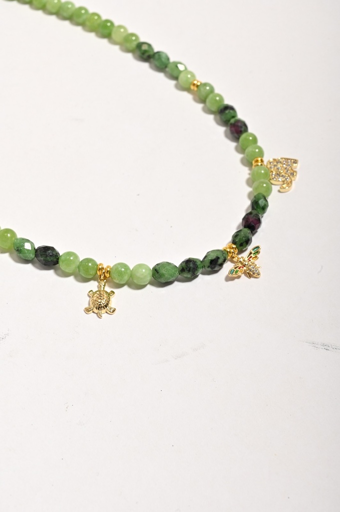 Aventurine and Ruby Zoisite Stone WNEC324GN