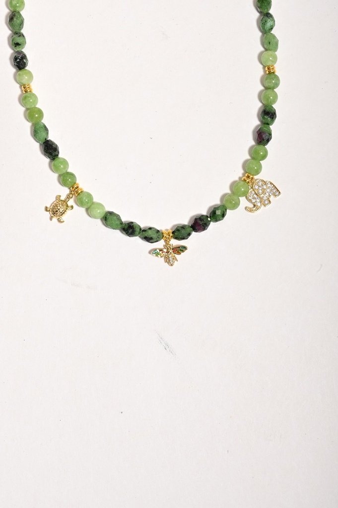 Aventurine and Ruby Zoisite Stone WNEC324GN