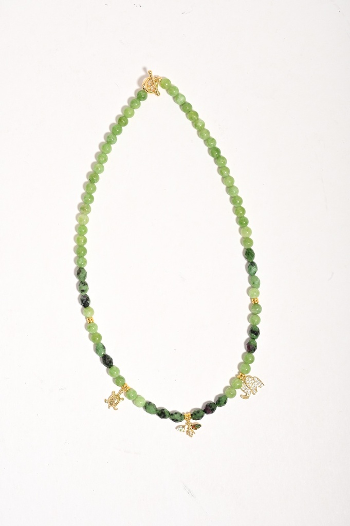 Aventurine and Ruby Zoisite Stone WNEC324GN