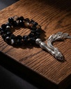 Agate stone rosary ROS379BK
