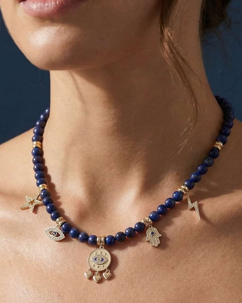 Lapis lazuli necklace WNEC342BL