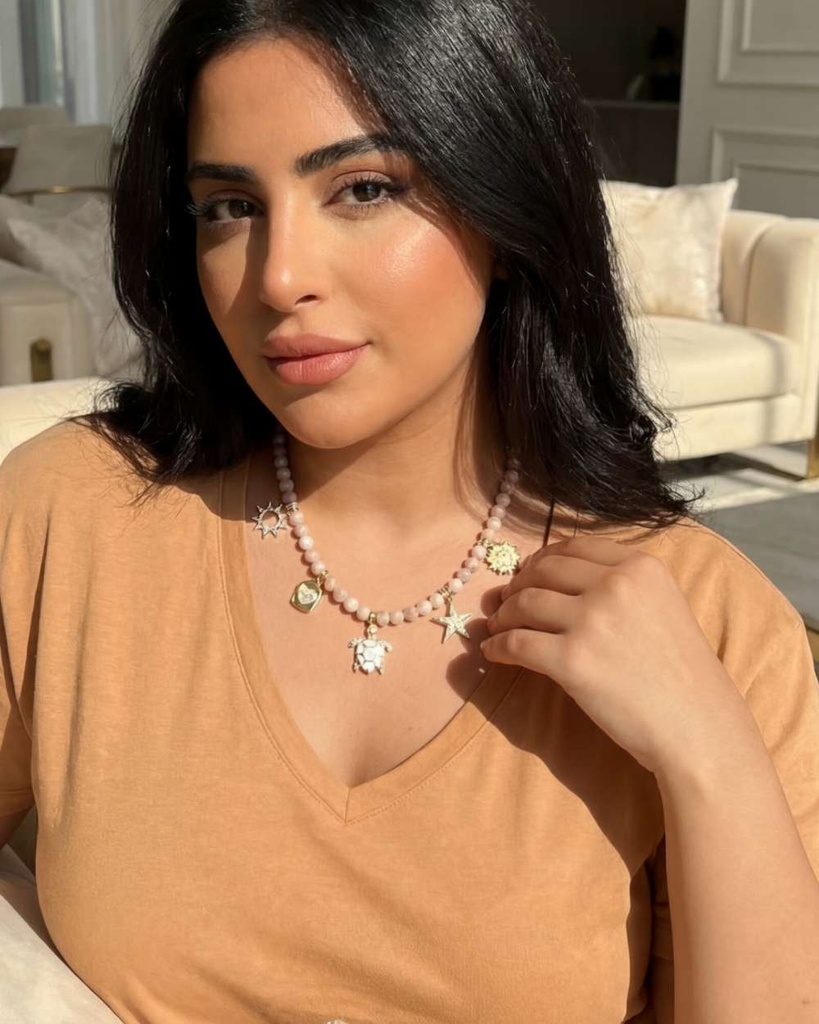 Agate stone necklace WNEC340WH