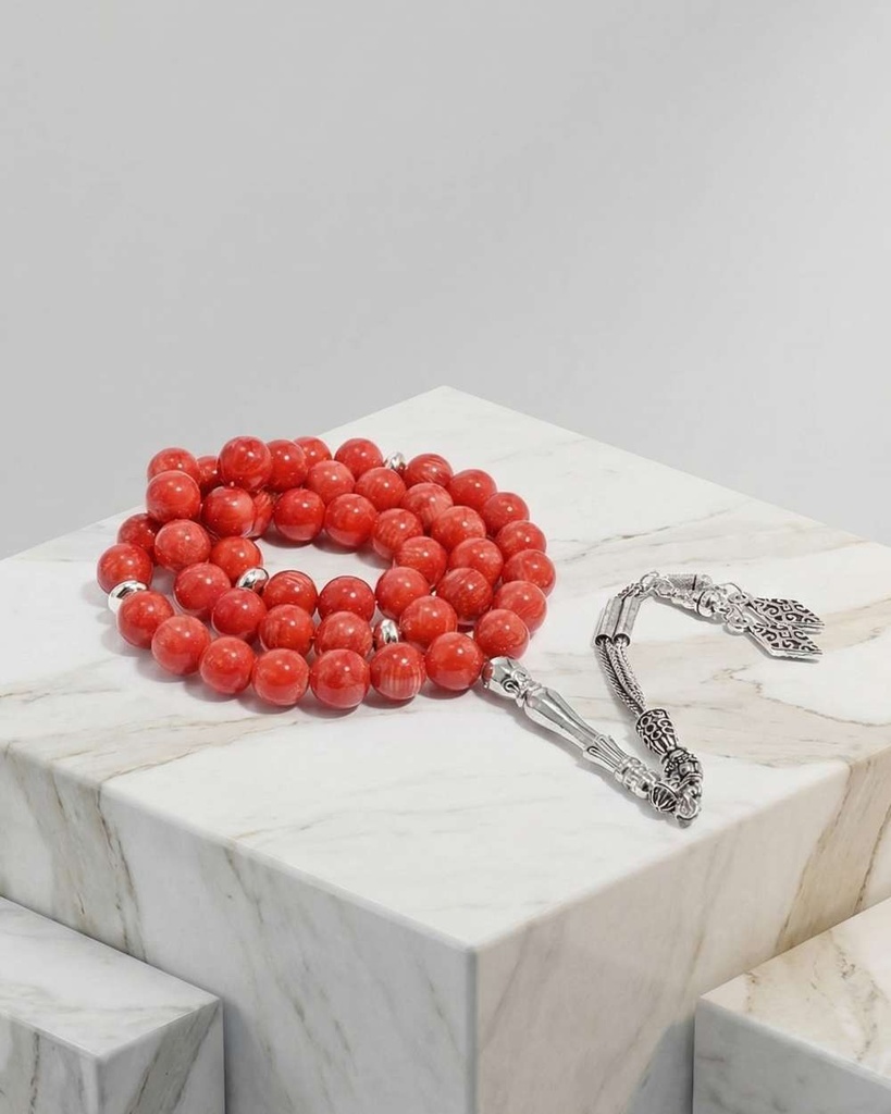 natural coral rosary ROS5550RD