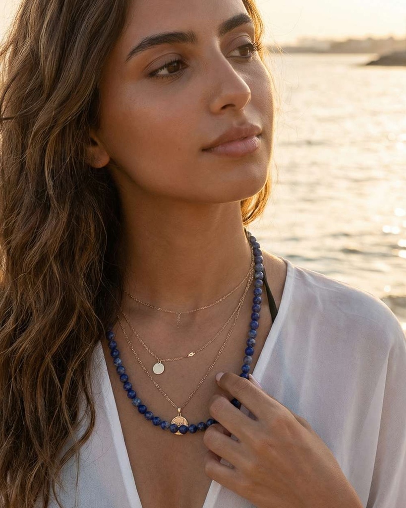 Blue lapis lazuli necklace WNEC260BL