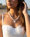 Howlite stone necklace WNEC099WH
