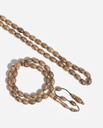 Sterling Silver 925 Inlaid Cocus Wood Oval Prayer Beads 33 Count