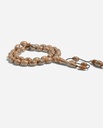 Sterling Silver 925 Inlaid Cocus Wood Oval Prayer Beads 33 Count