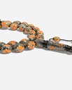 Natural Yusr Prayer Beads with Silver and Turquoise 33 Beads Luxury