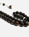 Rare Natural Yusr Prayer Beads 33 Round Beads with Ivory Veins