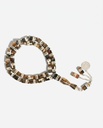 Natural Tortoiseshell 33-Bead Prayer Beads with 925 Silver Dividers