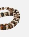 Natural Tortoiseshell 33-Bead Prayer Beads with 925 Silver Dividers