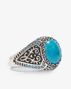 Turquoise stone Men Silver Ring RING004BL