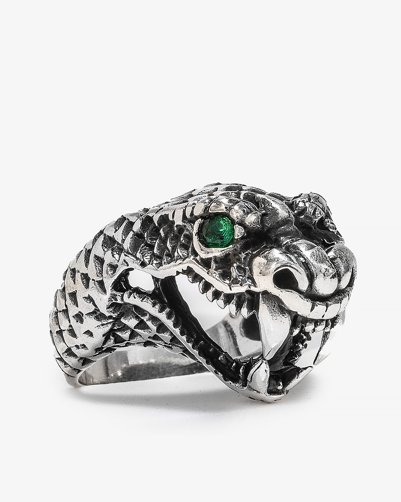 Snake Silver men ring RING051GN