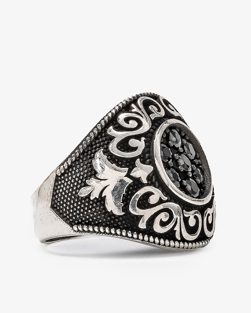 Silver men ring RING042BK