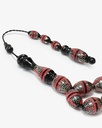 Cook red coral rosary silver ROS4800RD
