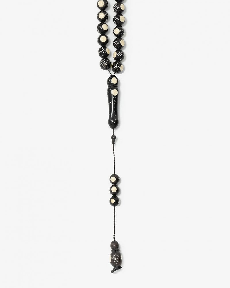 سبحة نادرة كوك وعاج بفضة