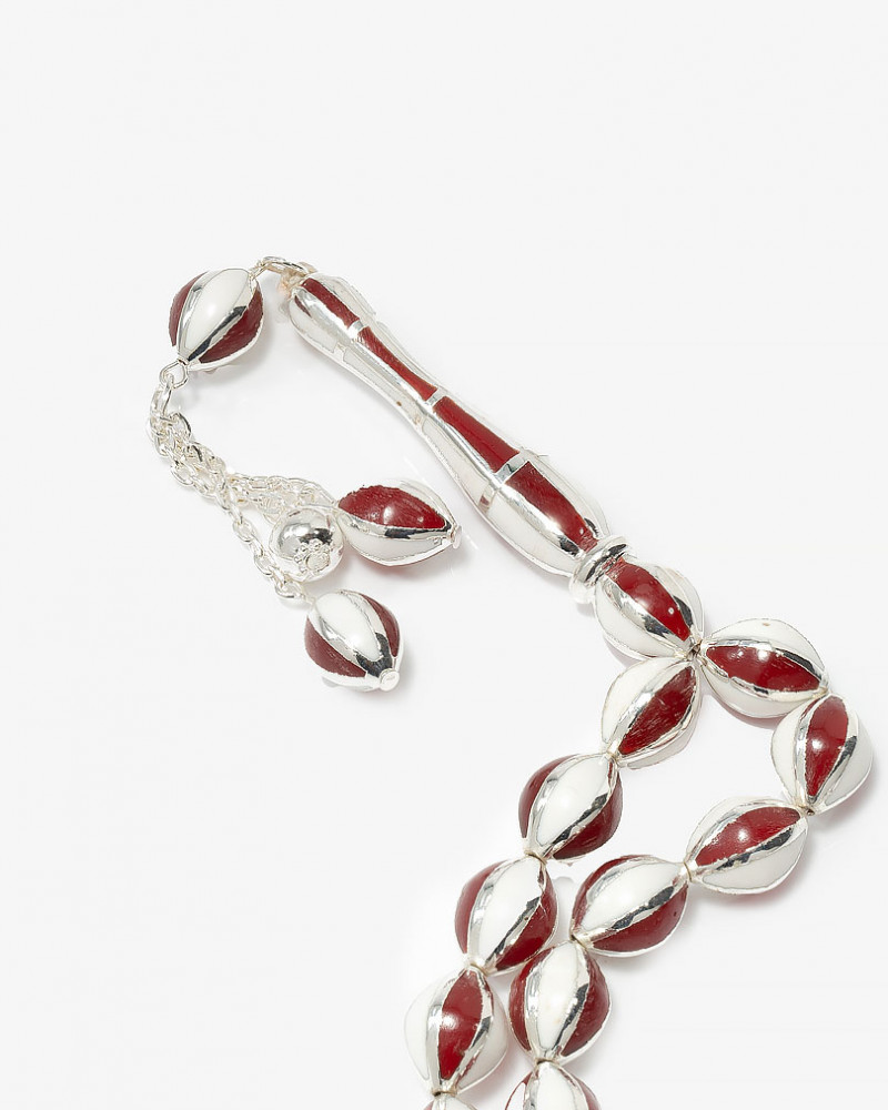 سبحة فضة مرايا ايطالي بني