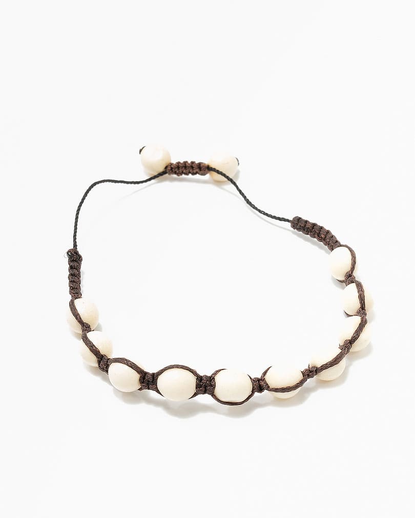 Hand bracelet bone for a man BRA401WH