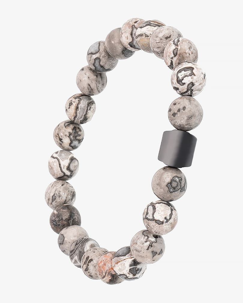 Hand bracelet Map jasper stone BRA037GY