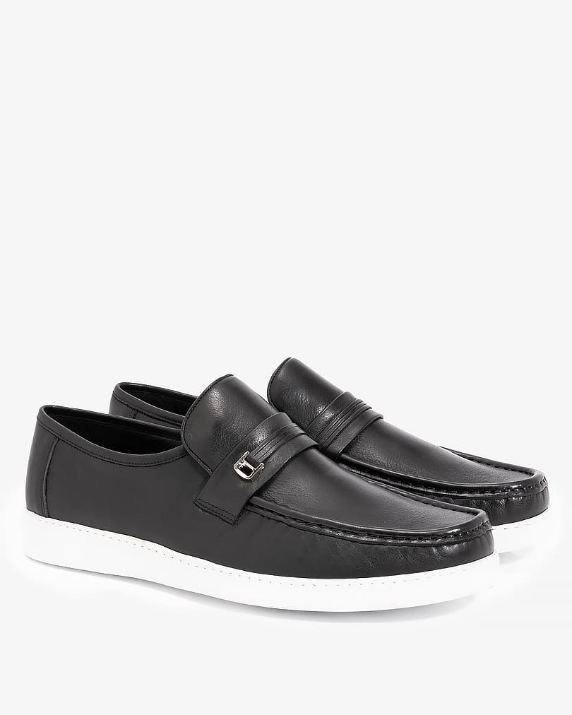 Casual leather shoes S830FLOBK