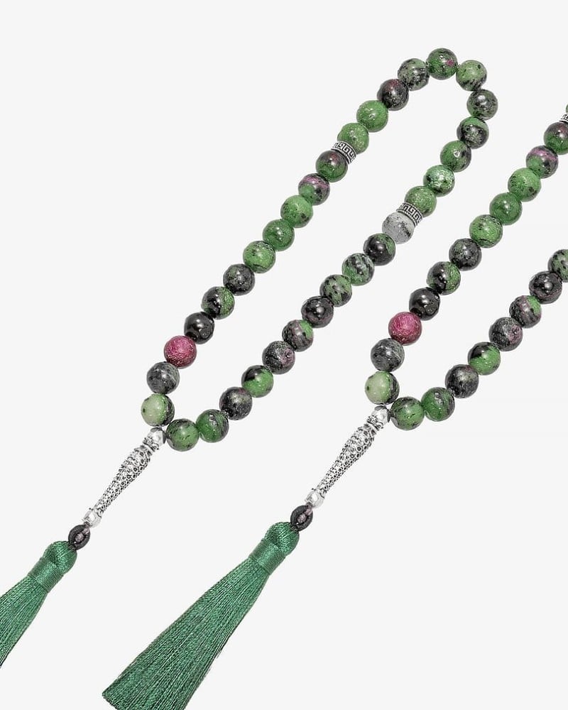 سبحة بحجر كريم روبي زوسيت