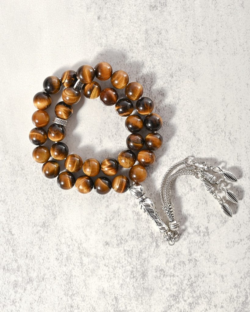 سبحة عين النمر عسلي انيقة