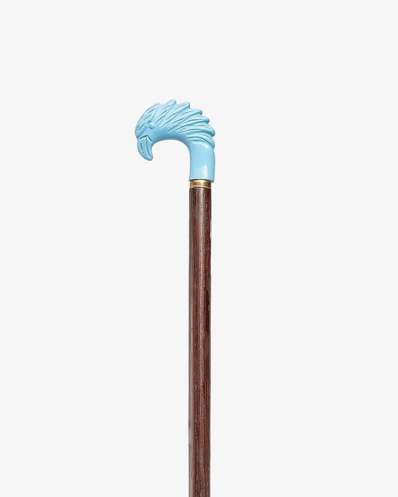 عصا عكاز خشب فينجي مزين رأس النسر