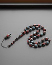 Cook's rosary in silver, similar to turquoise and coral ROS5295MC