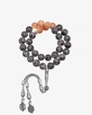 Natural labradorite and rose jade stone rosary ROS8087MC