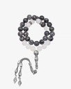 Natural labradorite white quartz stone rosary ROS8088MC