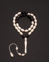 Camel bone rosary and oval kok ROS5277WH
