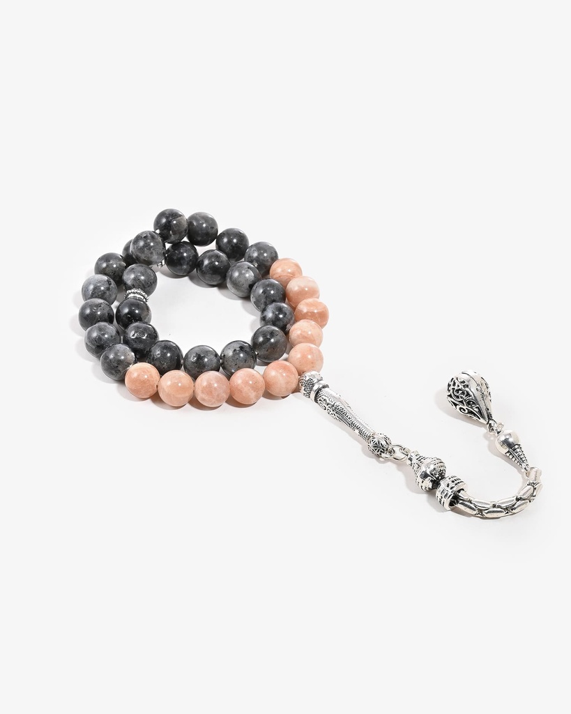 سبحة حجر لابرادوريت وجاد روز