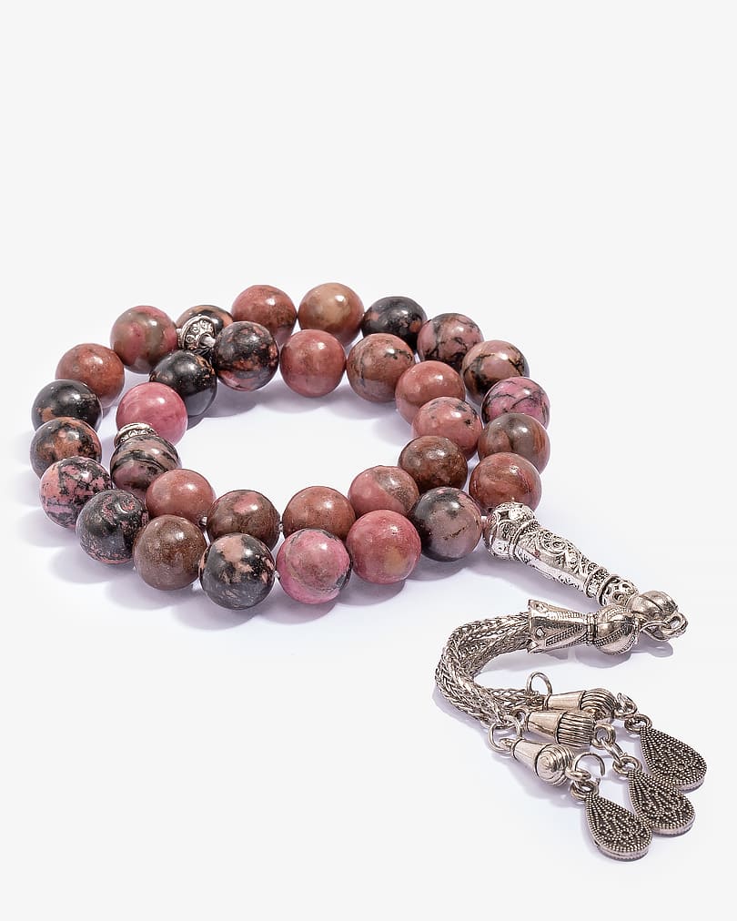 Rhodochrosite stone rosary ROS8098PK