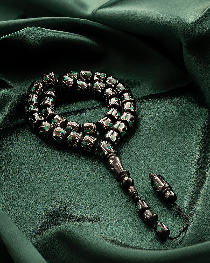 Cook wood silver rosary ROS5359GN