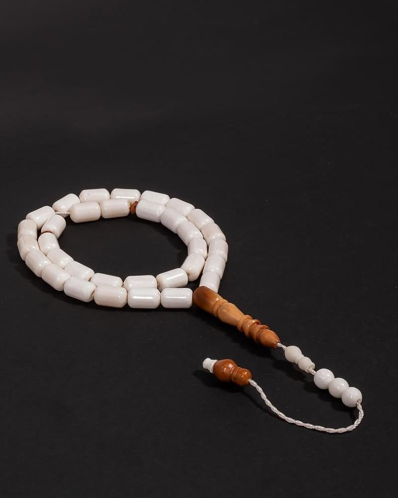 سبحة عظم الجمل وكوك 33 خرزة اسطواني