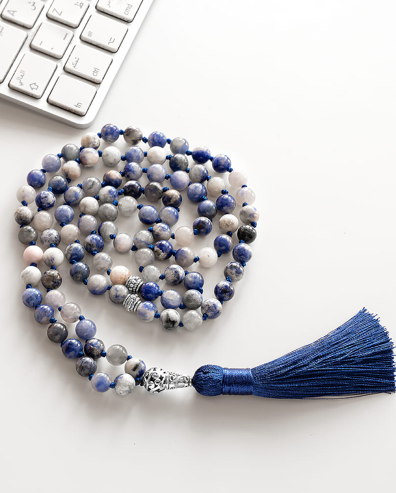 Rosary sodalite stone ROS506BL