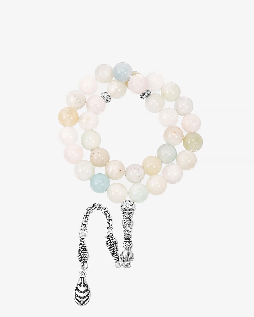 Natural fluorite stone rosary ROS8132MC