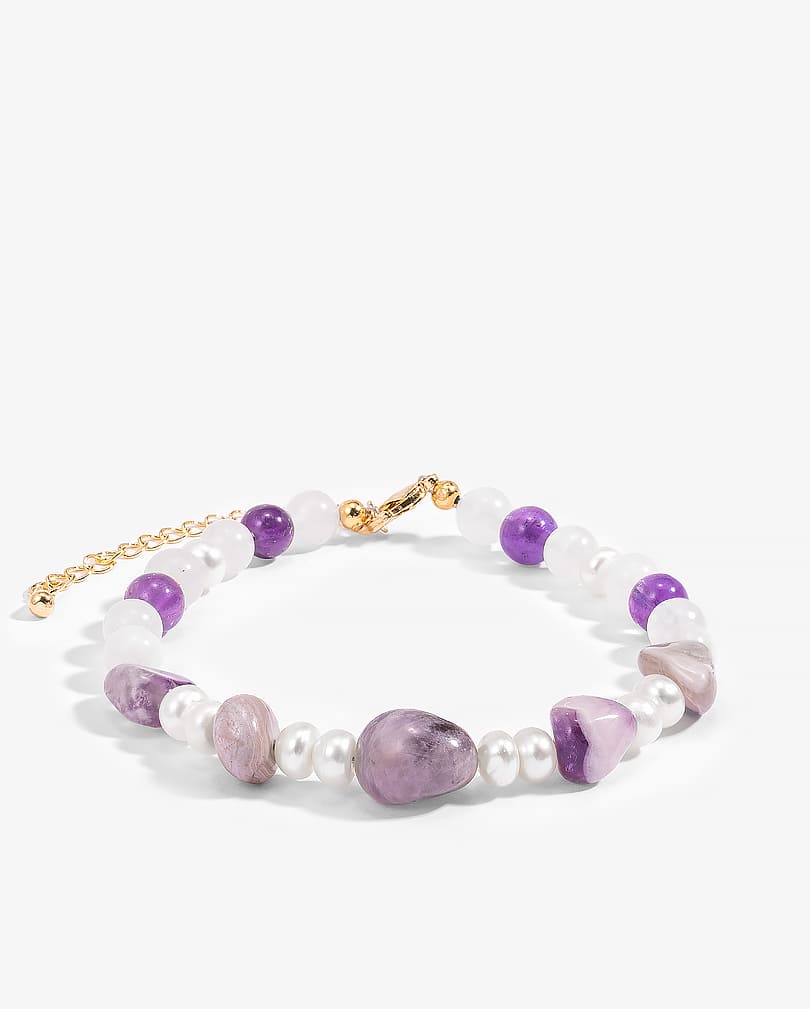 Amethyst and pearl bracelet WBRA125MC