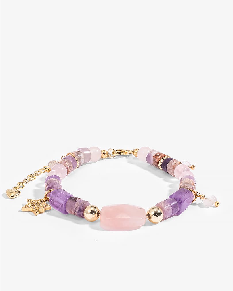 Amethyst and rose quartz bracelet WBRA126MC