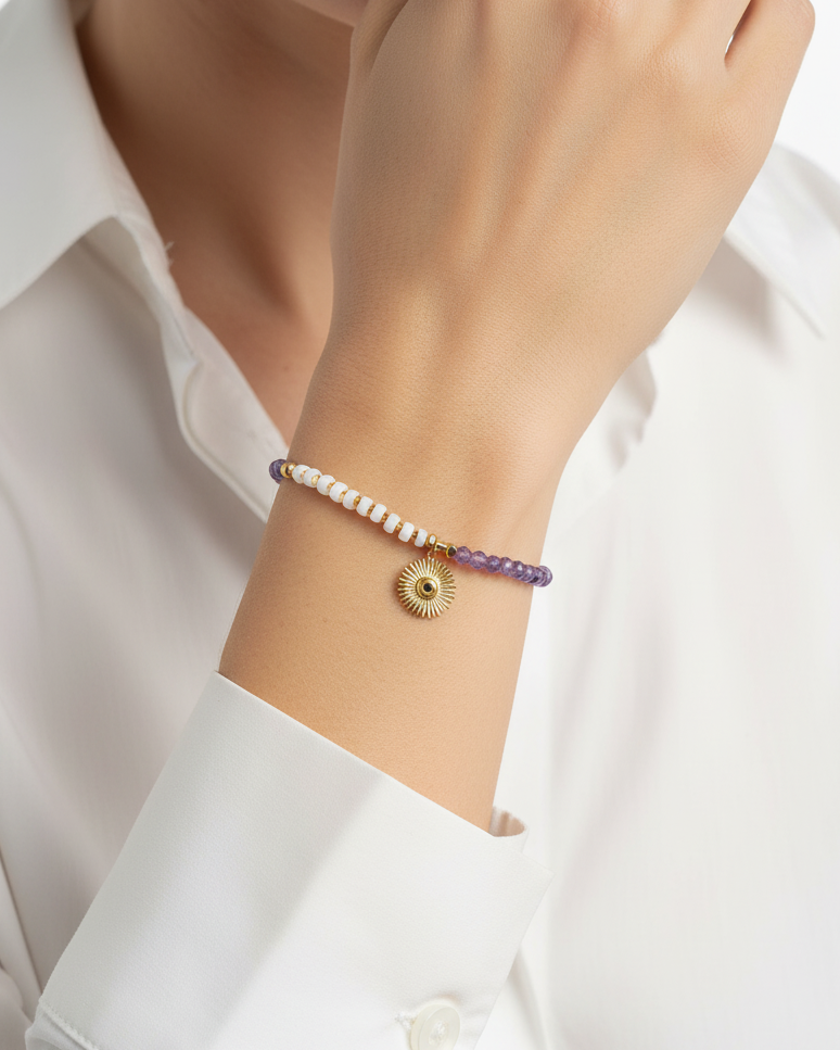 Luxury Natural Stone Bracelet WBRA167MC