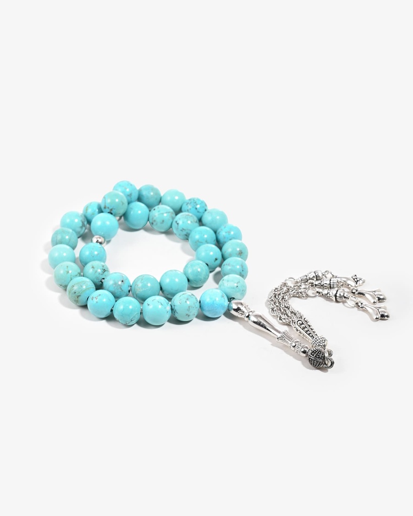 Turquoise stone rosary with veins ROS8142LL