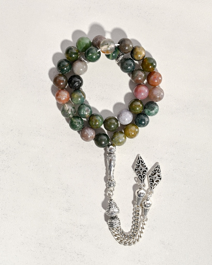 Indian agate Stone Rosary ROS8151GN
