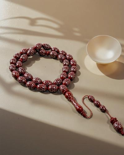 A silver-plated Kok rosary ROS5413BN