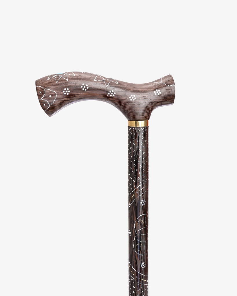 عصا عكاز فينجي مزين بالفيروز الطبيعي الفاخر